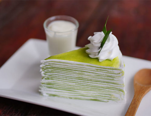 Pandan Mille Crepe Cake